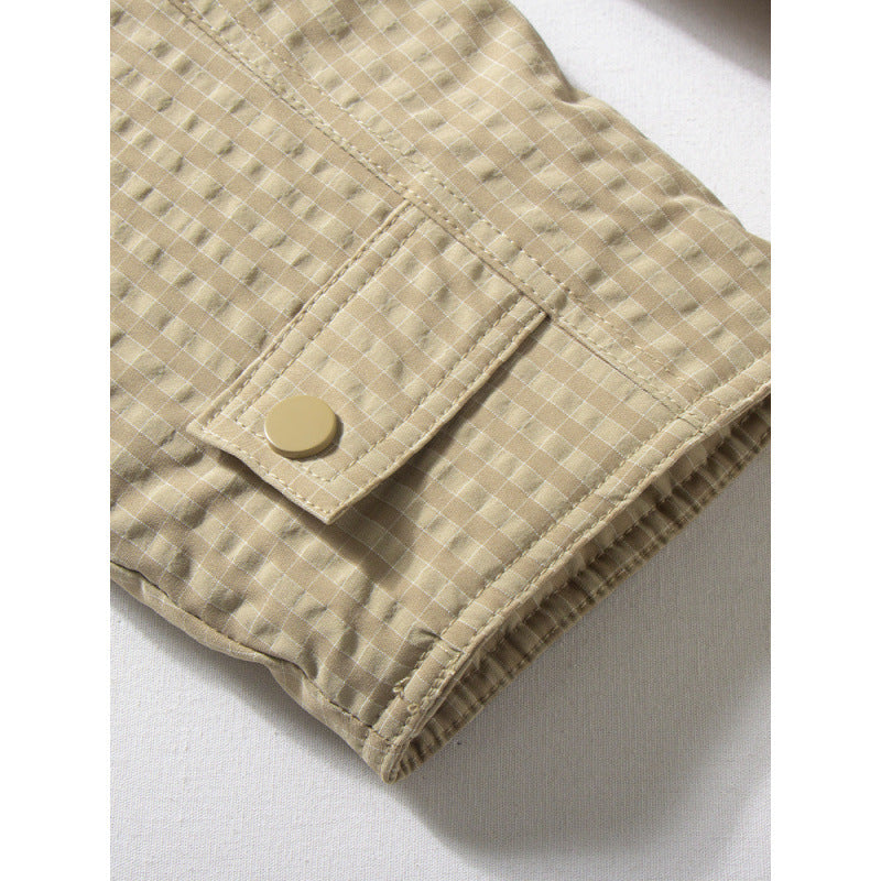 Herren Steppjacke ohne Kragen mit Druckknopfverschluss und seitlichen Eingrifftaschen Nord Taschen