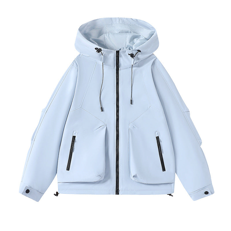 Herren Technische Outdoorjacke mit verstellbarer Kapuze und vielen Taschen Nord Taschen