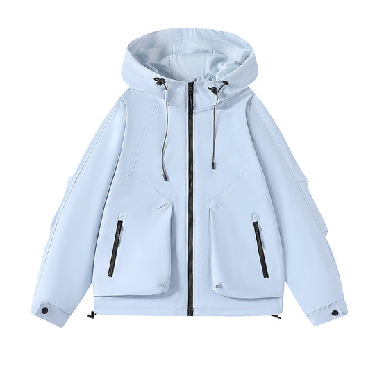 Herren Technische Outdoorjacke mit verstellbarer Kapuze und vielen Taschen Nord Taschen
