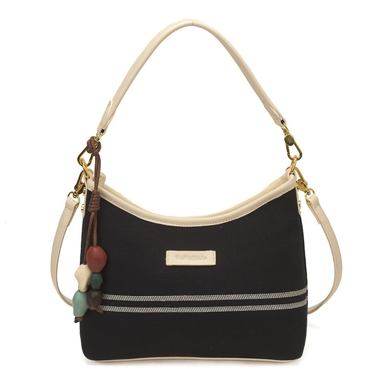 Damen Hobo-Tasche aus strapazierfähigem Material mit dekorativer Quaste Nord Taschen