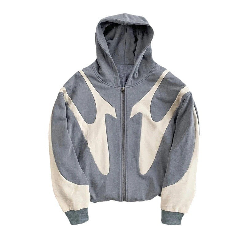 Damen stilvoller Kapuzenpullover mit kontrastierenden Einsätzen