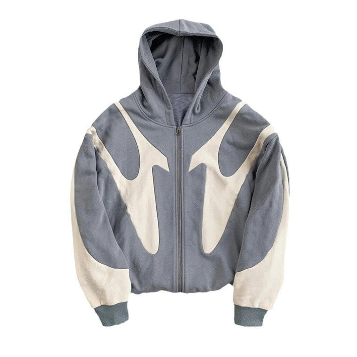 Damen stilvoller Kapuzenpullover mit kontrastierenden Einsätzen
