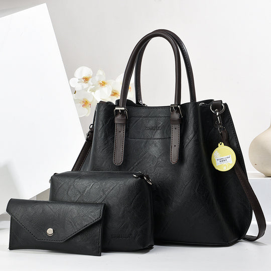 Damen Handtaschen-Set mit abnehmbarer Clutch und Kosmetiktasche Nord Taschen