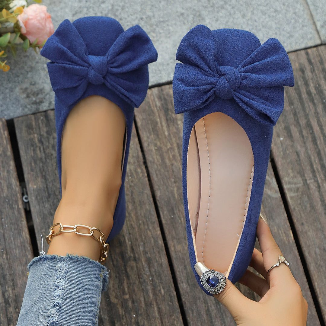 Damen Ballerina-Schuhe mit dekorativer Schleifenapplikation und bequemer Innenpolsterung Nord Taschen