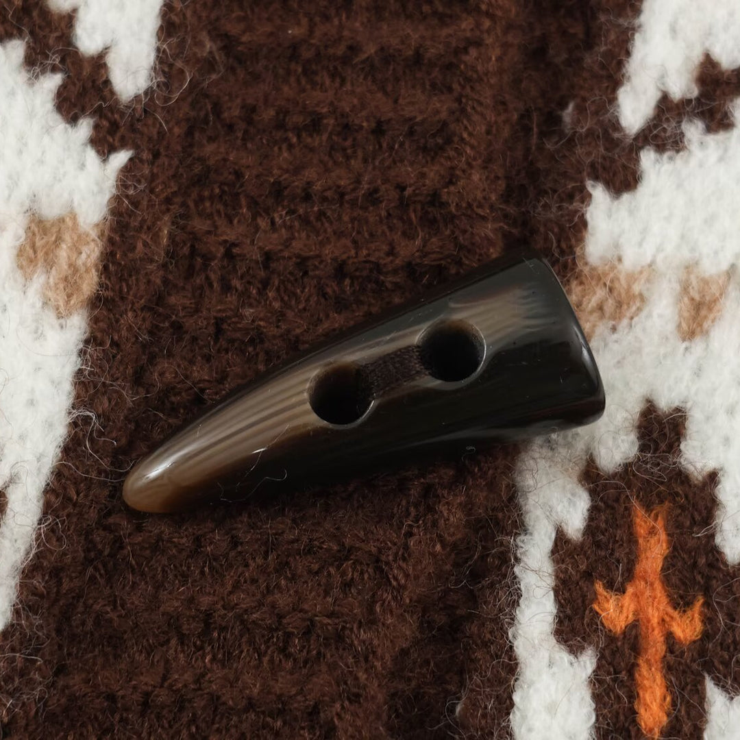 Damen Grobgestrickter Norweger-Cardigan mit Schalkragen und Hornknopfleiste Nord Taschen