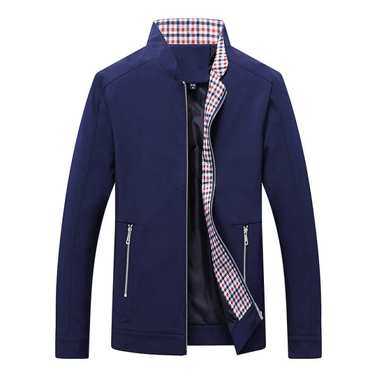 Herren Leichte Softshell-Blousonjacke mit Stehkragen und karogefüttertem Innenfutter Nord Taschen