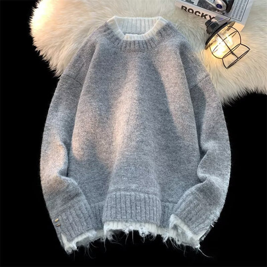 Damen Kuscheliger Oversized Pullover mit raffiniertem Schnitt Nord Taschen