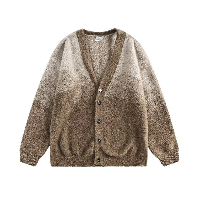 Damen Gemütliche Strickjacke mit Knopfleiste und V-Ausschnitt Nord Taschen