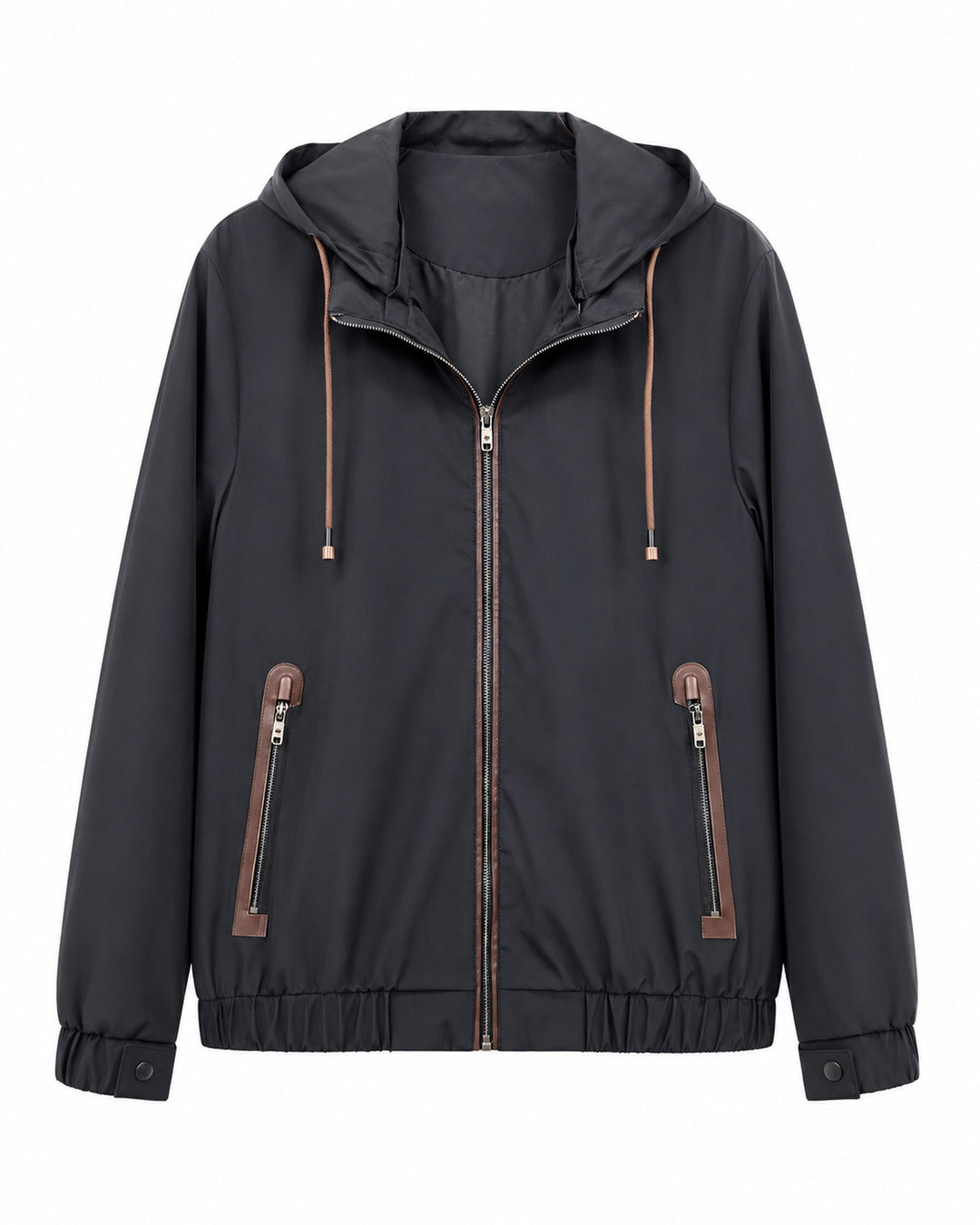 Herren Leichte Softshell‑Hoodiejacke mit wasserabweisender Außenlage, Lederapplikationen und Reißverschlusstaschen Nord Taschen