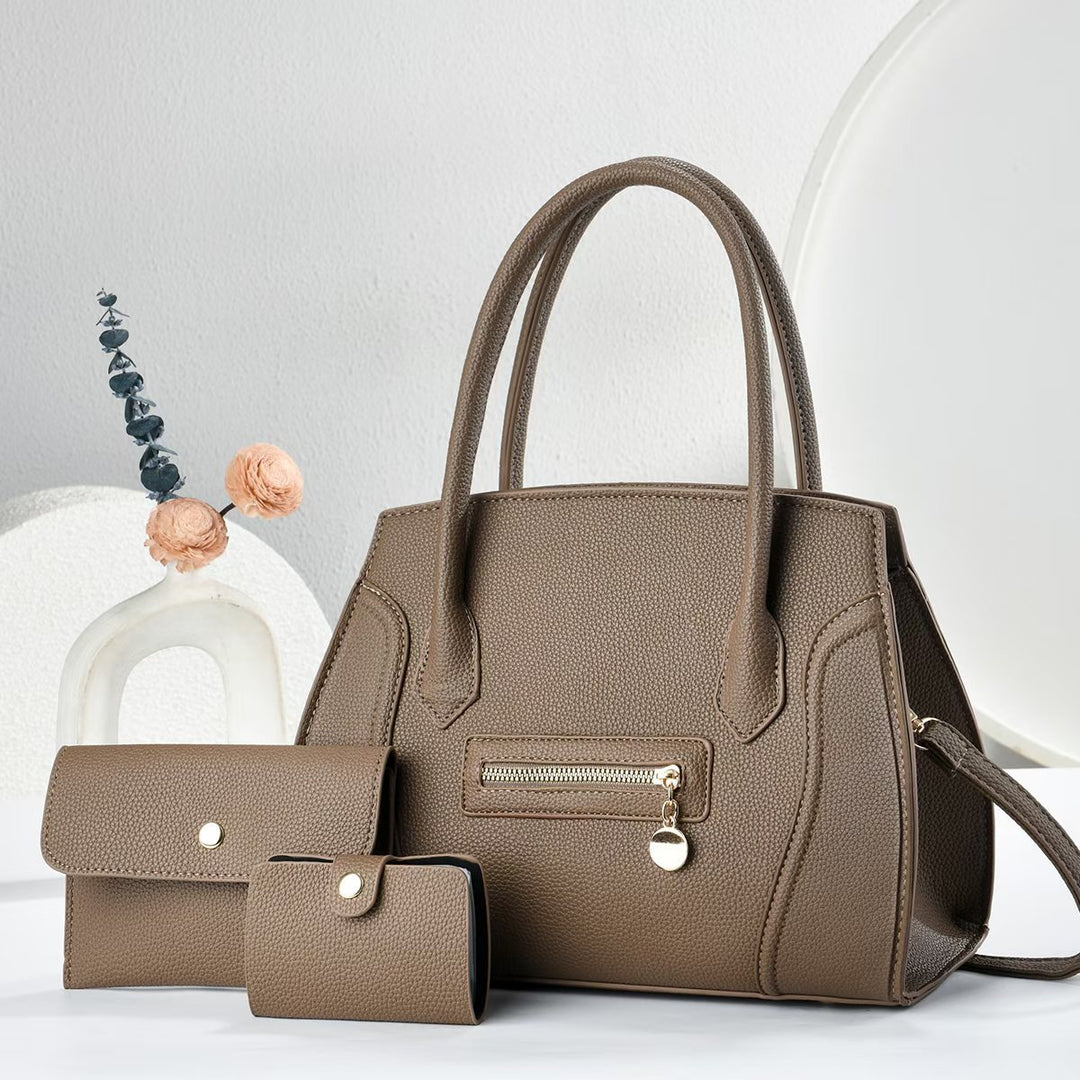 Damen elegante Handtasche mit praktischem Wallet-Set Nord Taschen