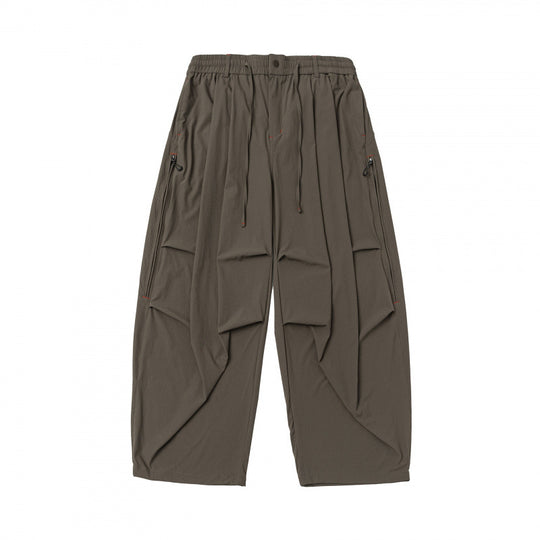Unisex Weitgeschnittene technische Cargo-Hose mit Gummibund, Kordelzug und Reißverschlusstaschen Nord Taschen