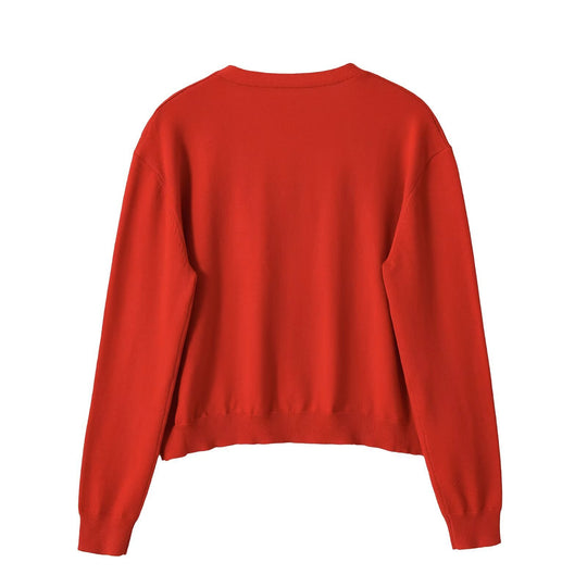Damen Tief ausgeschnittene Cropped-Cardigan mit durchgehender Knopfleiste Nord Taschen
