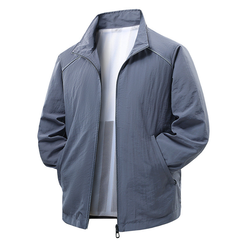 Herren Leichte Wind- und Regenjacke mit Mesh-Innenfutter und reflektierenden Schulterpaspeln Nord Taschen