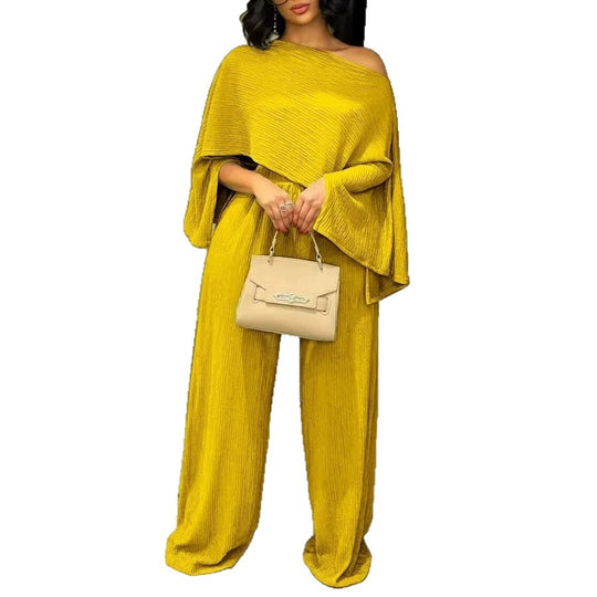 Damen Lässiges und modisches Set aus Crop-Top und weitem Rock Nord Taschen