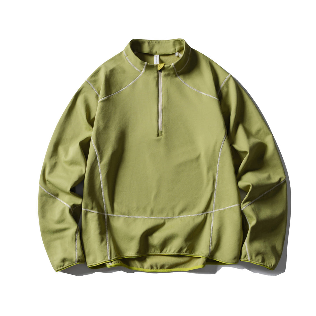 Unisex Halbzip-Fleecepullover mit Stehkragen, Flachnähten und verstellbarem Saum Nord Taschen