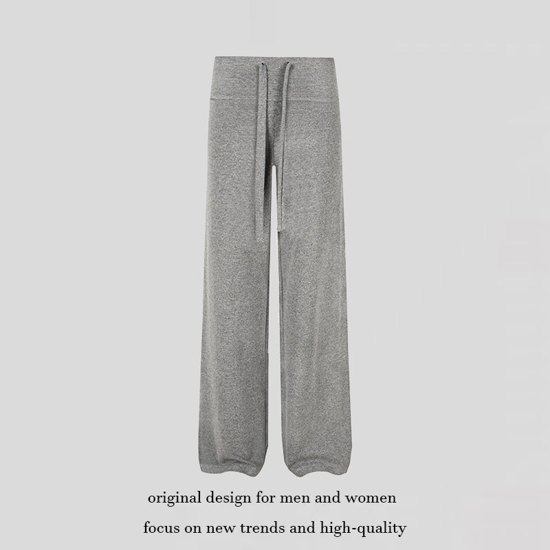 Damen Palazzo-Fleece-Hose mit hohem Komfortbund und fließendem Wide‑Leg-Schnitt Nord Taschen