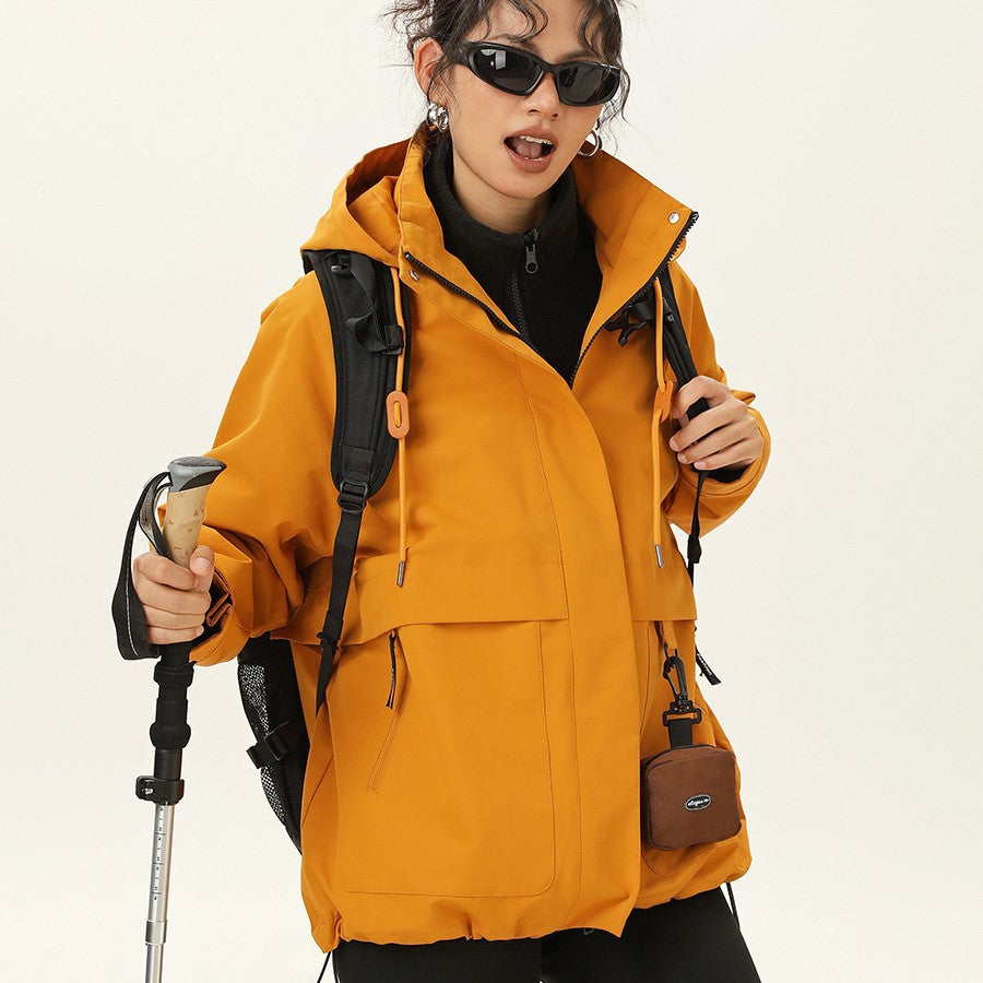 Damen Kapuzen-Utility-Parka mit wasserdichter Membran, großen Fronttaschen & verstellbarem Saum Nord Taschen