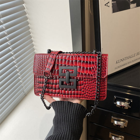 Damen elegante Umhängetasche im modernem Krokodilleder-Look Nord Taschen