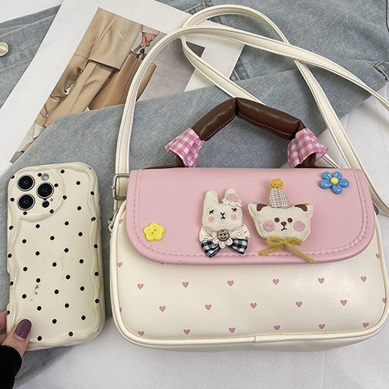 Damen Umhängetasche mit verspieltem Tiermotiv und praktischen Fächern Nord Taschen