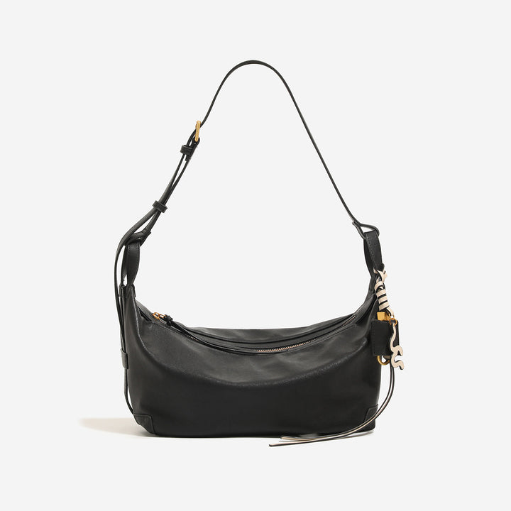 Damen Umhängetasche aus hochwertigem, weichem Leder mit stylischem Kettendetail Nord Taschen