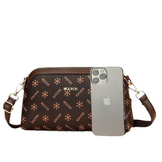 Damen Umhängetasche mit modischem Logoprint und verstellbarem Gurt Nord Taschen