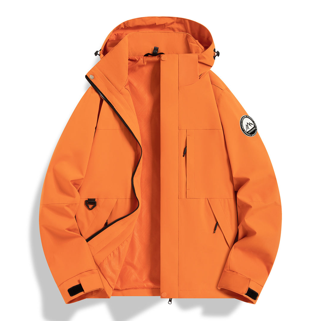 Damen Wasserfeste technische Kapuzenjacke mit verschweißten Nähten und verstellbaren Bündchen Nord Taschen
