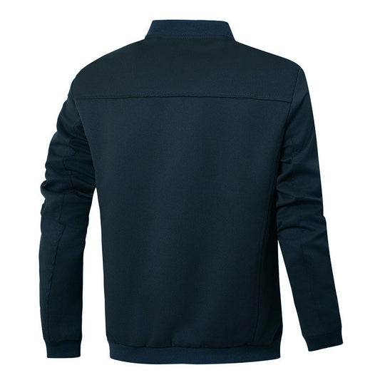 Herren sportlich-elegante Collegejacke mit Druckknopfleiste und kontrastierenden Einsätzen Nord Taschen