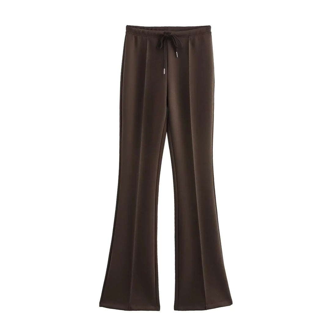 Damen 20+ zweiteiliges Joggingset mit Kapuzen‑Cropped‑Zipjacke und ausgestellter High‑Waist‑Palazzohose Nord Taschen