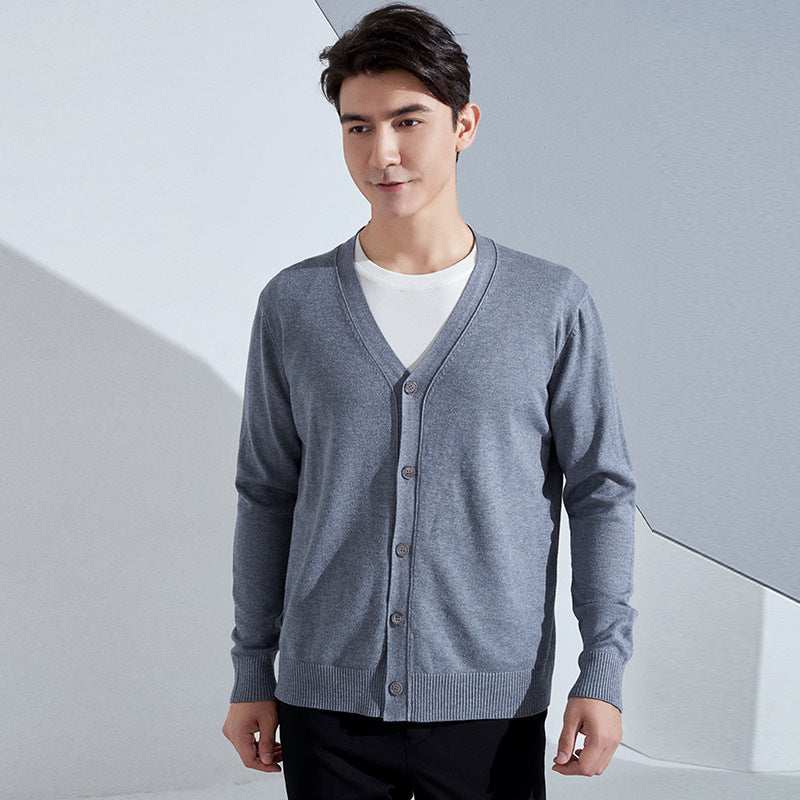 Herren Leichter Feinstrick-Cardigan mit V‑Ausschnitt und Business‑Silhouette Nord Taschen