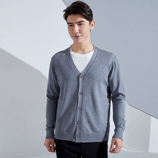 Herren Leichter Feinstrick-Cardigan mit V‑Ausschnitt und Business‑Silhouette Nord Taschen
