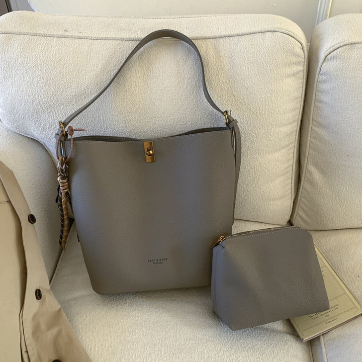 Damen hochwertige Schultertasche mit abnehmbarem Kosmetiktäschchen Nord Taschen