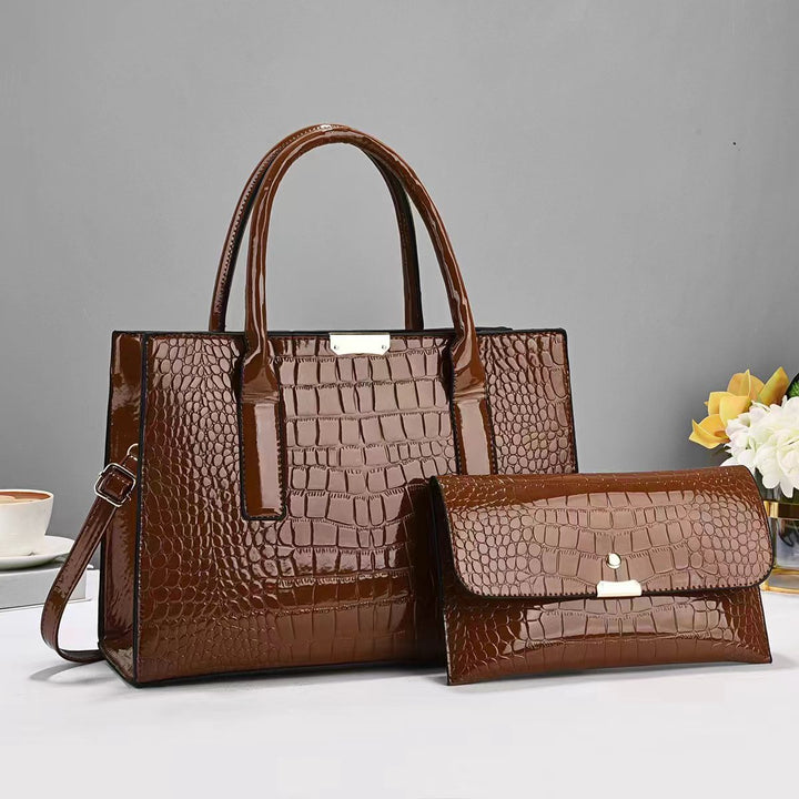 Damen elegante Shopper-Handtasche mit abnehmbarer Clutch Nord Taschen