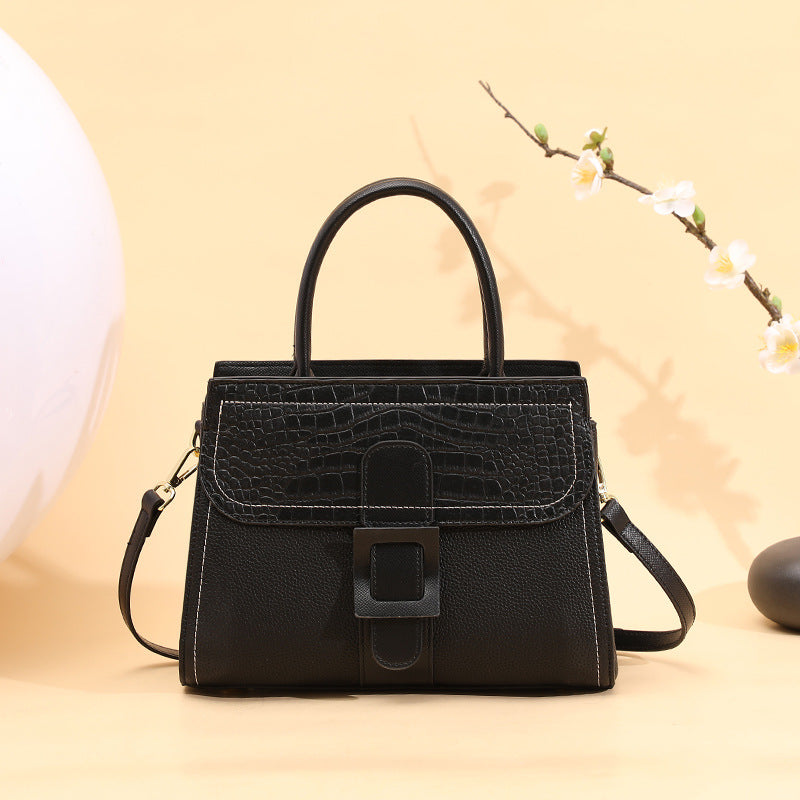 Damen Handtasche mit modernem Krokodilprägungsdesign und abnehmbarem Schulterriemen Nord Taschen