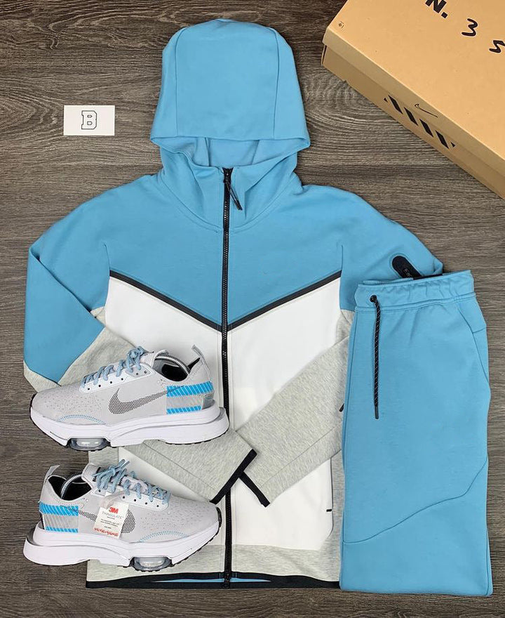 Herren sportliches Hoodie-Set mit atmungsaktiven Eigenschaften und modernen Kontrastdetails