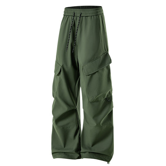 Herren Baggy Cargohose mit Elastikbund, Multifunktionstaschen und verstellbarem Saum Nord Taschen