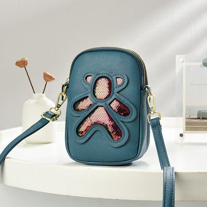 Damen modische Crossbody-Tasche mit charmantem Bärdesign Nord Taschen
