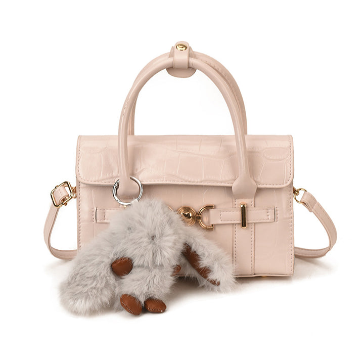Damen elegante Handtasche mit abnehmbarem Tieranhänger Nord Taschen