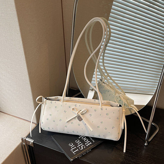 Damen Handtasche mit verspieltem Blumendruck und eleganter Schleifenverzierung Nord Taschen