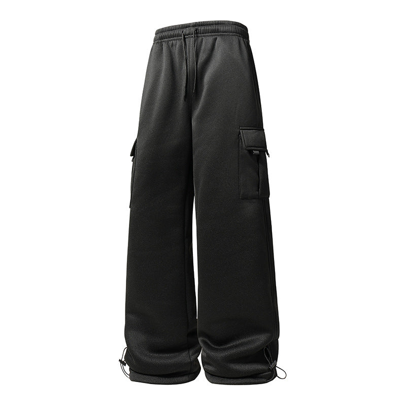 Herren Weite Cargo-Jogginghose mit Thermofleece, Tunnelzugbund & verstellbaren Beinabschlüssen Nord Taschen
