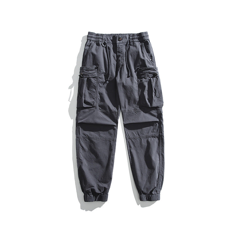 Herren Militärisch inspirierte Cargohose mit elastischem Tunnelzugbund, Klapp- und Reißverschlusstaschen Nord Taschen