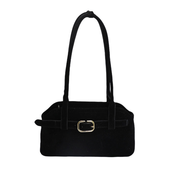 Damen Handtasche aus luxuriösem Veloursleder mit verstellbarem Schulterriemen Nord Taschen