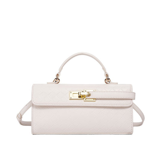 Damen Umhängetasche mit kunstvollem geflochtenem Design und goldenen Akzenten Nord Taschen