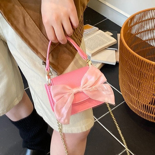 Damen Mini-Handtasche mit dekorativem Schleifen-Design Nord Taschen