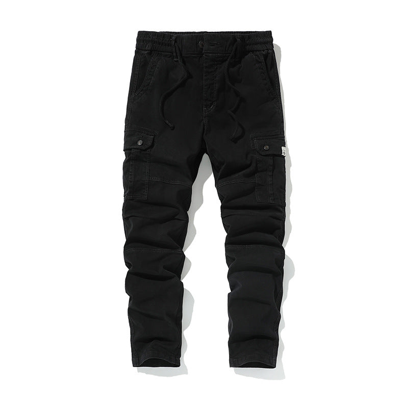 Herren Strapazierfähige Canvas-Cargohose mit ergonomischen Kniefalten, Tunnelzugbund und aufgesetzten Klapptaschen Nord Taschen
