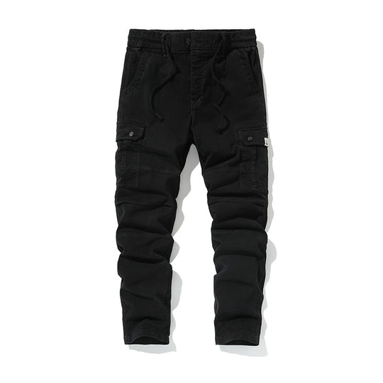 Herren Strapazierfähige Canvas-Cargohose mit ergonomischen Kniefalten, Tunnelzugbund und aufgesetzten Klapptaschen Nord Taschen