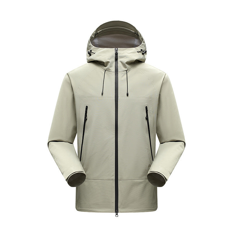 Herren Minimalistische technische dreilagige Softshelljacke mit versiegelten Nähten und wasserdichtem Frontreißverschluss Nord Taschen