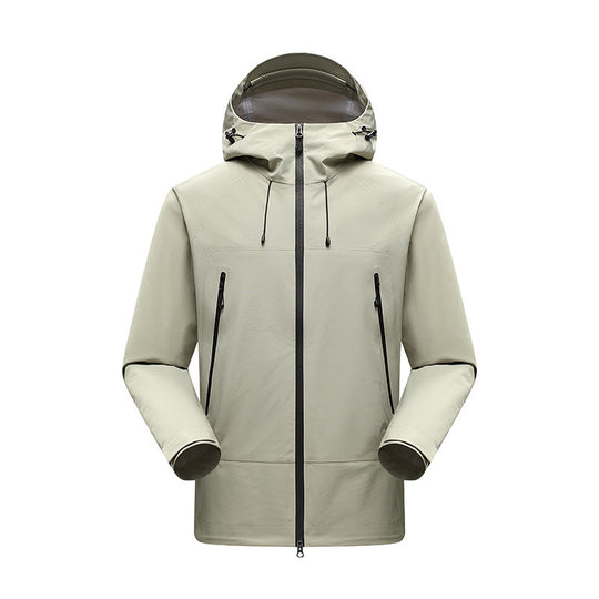 Herren Minimalistische technische dreilagige Softshelljacke mit versiegelten Nähten und wasserdichtem Frontreißverschluss Nord Taschen