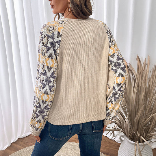 Damen Strickpullover mit auffälligen Ärmeldesign Nord Taschen