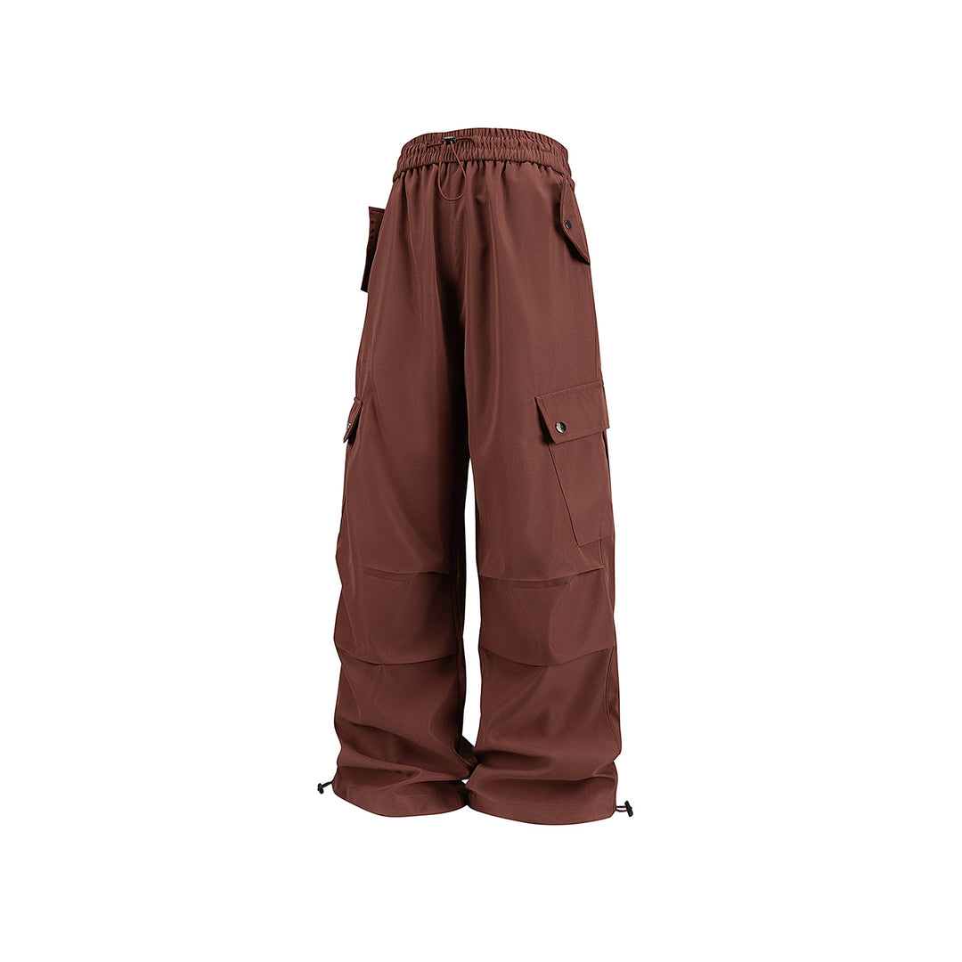 Herren Weite Utility-Cargohose mit Tunnelzugbund, Klapptaschen und verstellbaren Saumabschlüssen Nord Taschen