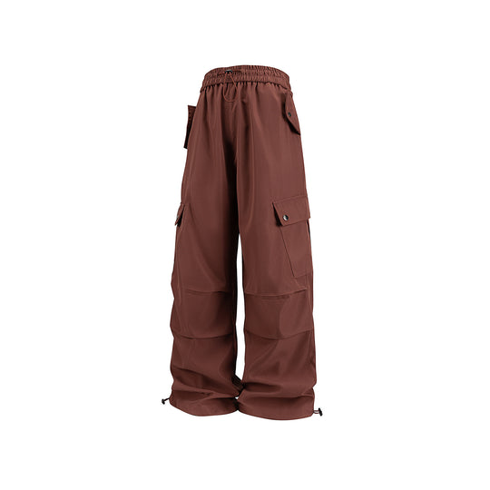 Herren Weite Utility-Cargohose mit Tunnelzugbund, Klapptaschen und verstellbaren Saumabschlüssen Nord Taschen